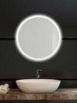 Zrcadlo kruh kulaté ⌀ 70 cm LED podsvícení okraj MOONLIGHT RONDE